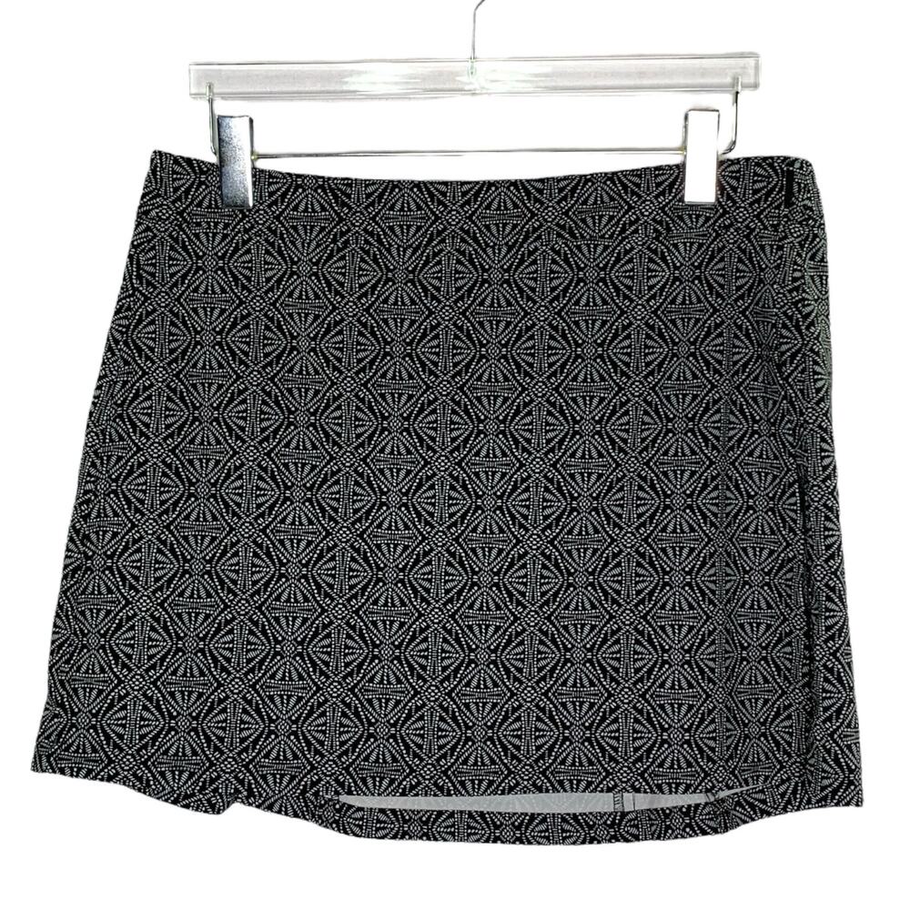Ripskirt L Womens Pearl Batik Print Wrap Skirt Hawaii Black White Travel Beach